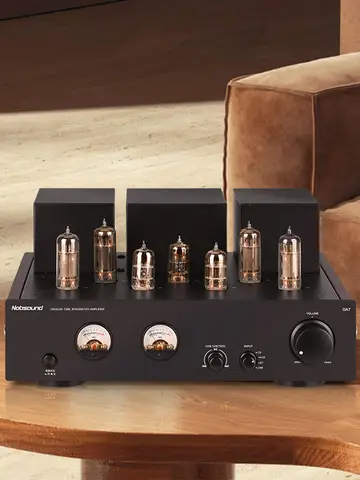 Bluetooth 5.3 HiFi 진공관 프리 앰프 홈 오디오 시스템 용 고음 저음 제어 기능이있는 USB 고 충실도 음질 증폭기