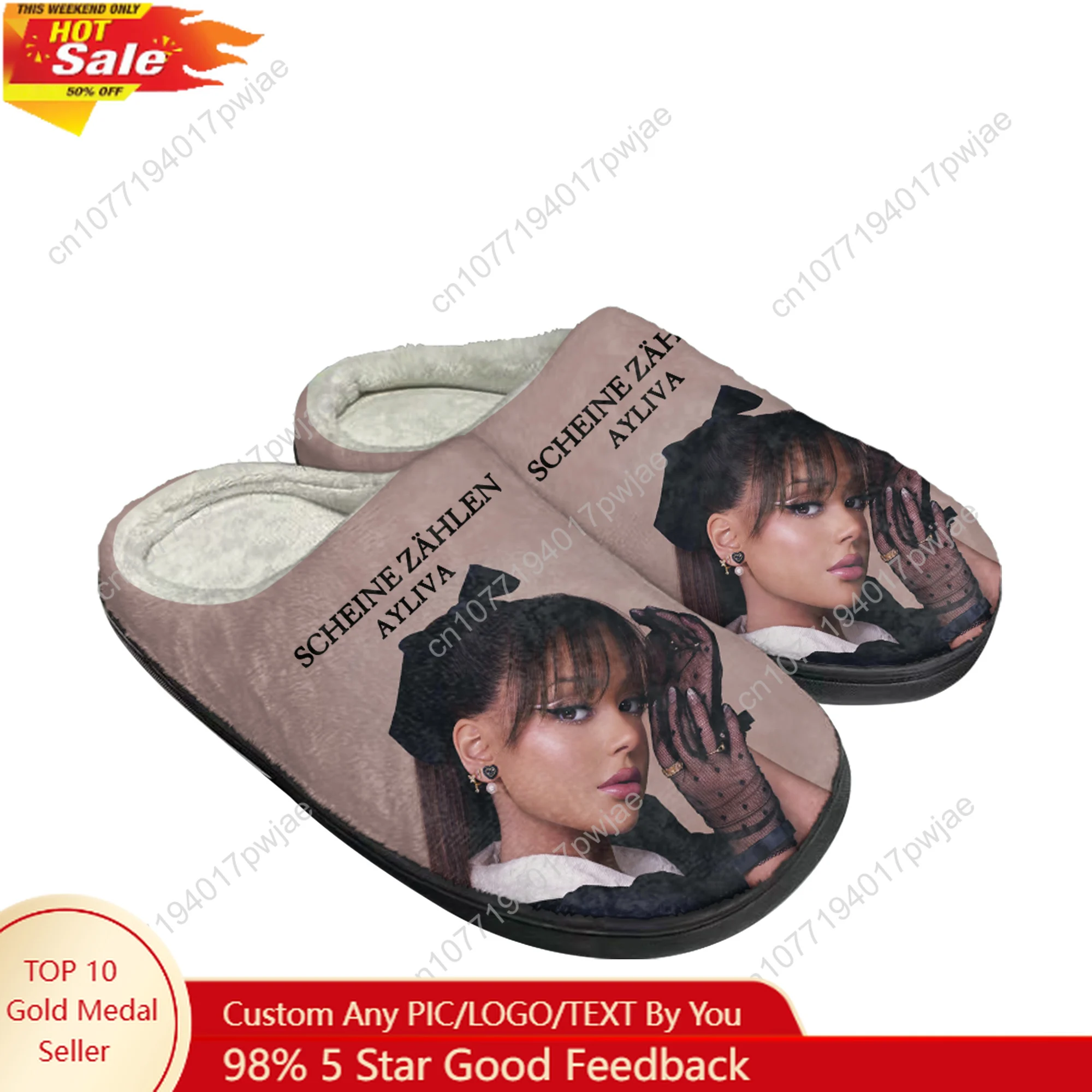 

Ayliva Schwarzes Herz Wunder Home Cotton Custom Slippers Mens Womens Plush Bedroom Casual Keep Warm Shoes Thermal Slipper