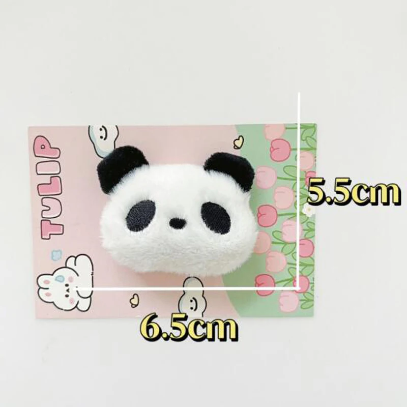 8pcs/lot 6.5*5.5cm New Cartoon Plush Big White Panda Patches DIY Cotton-filled Accessories Headwear Clothing  Materials