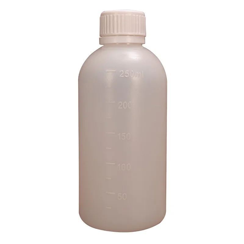 10~1000ml Plastic Water Bottle with Scale Semi Transparent Sampling PE Graduated Small Mouth Liquid Solvent Packaging Wholesale