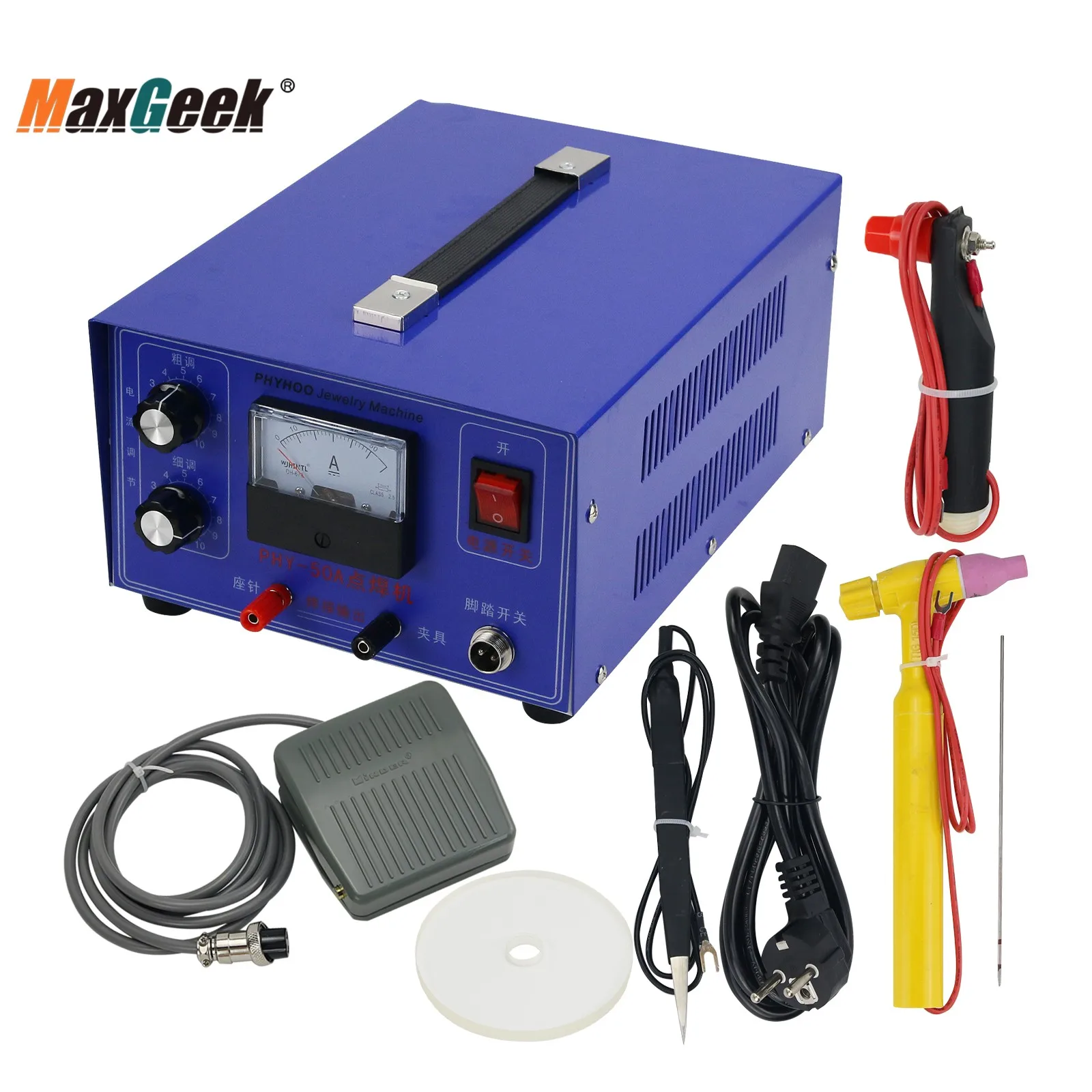 

Maxgeek 400W 50A Jewelry Laser Welding Machine 110V/220V Optional Mini Spot Welder Machine