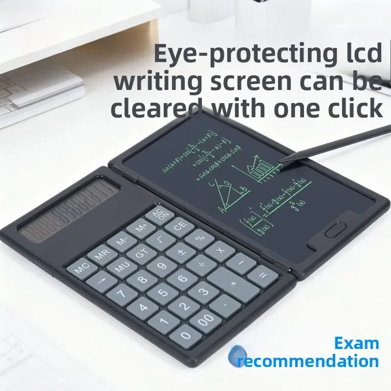 Calculator, tablet exam accounting dedicated office student folding two-in-one silent timer