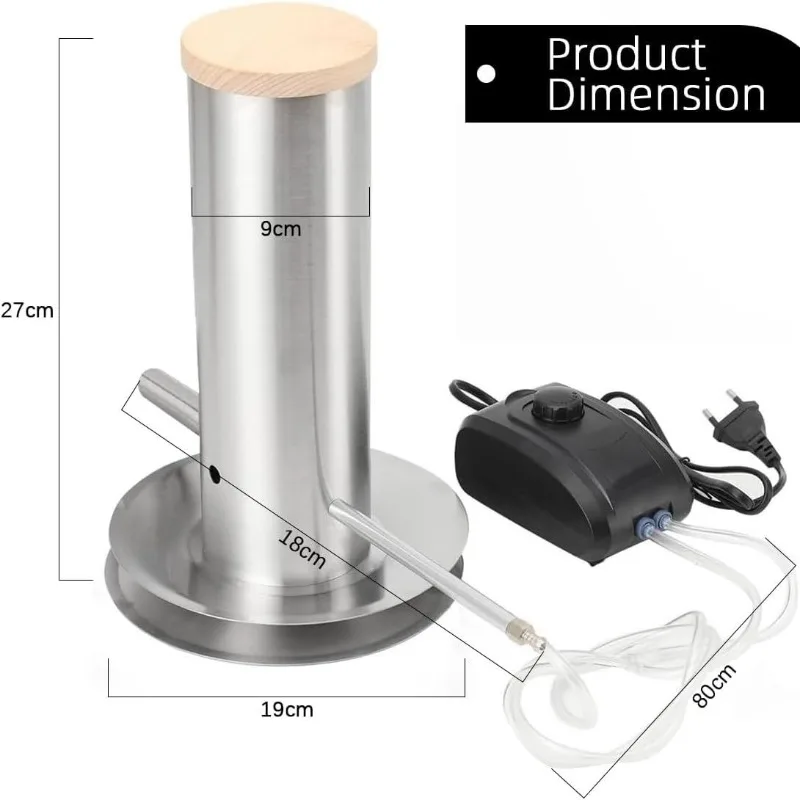 

Premium minimalist modern stainless steel barbecue smoke cooler