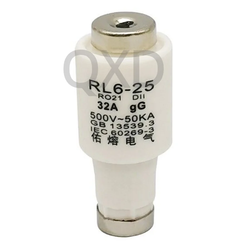 Fuses : RL6-25 RO21 5SB 2A 500V / RL6-25 RO21 5SB 4A 6A 10A 16A 20A 25A 32A 500V ( E27 DII )