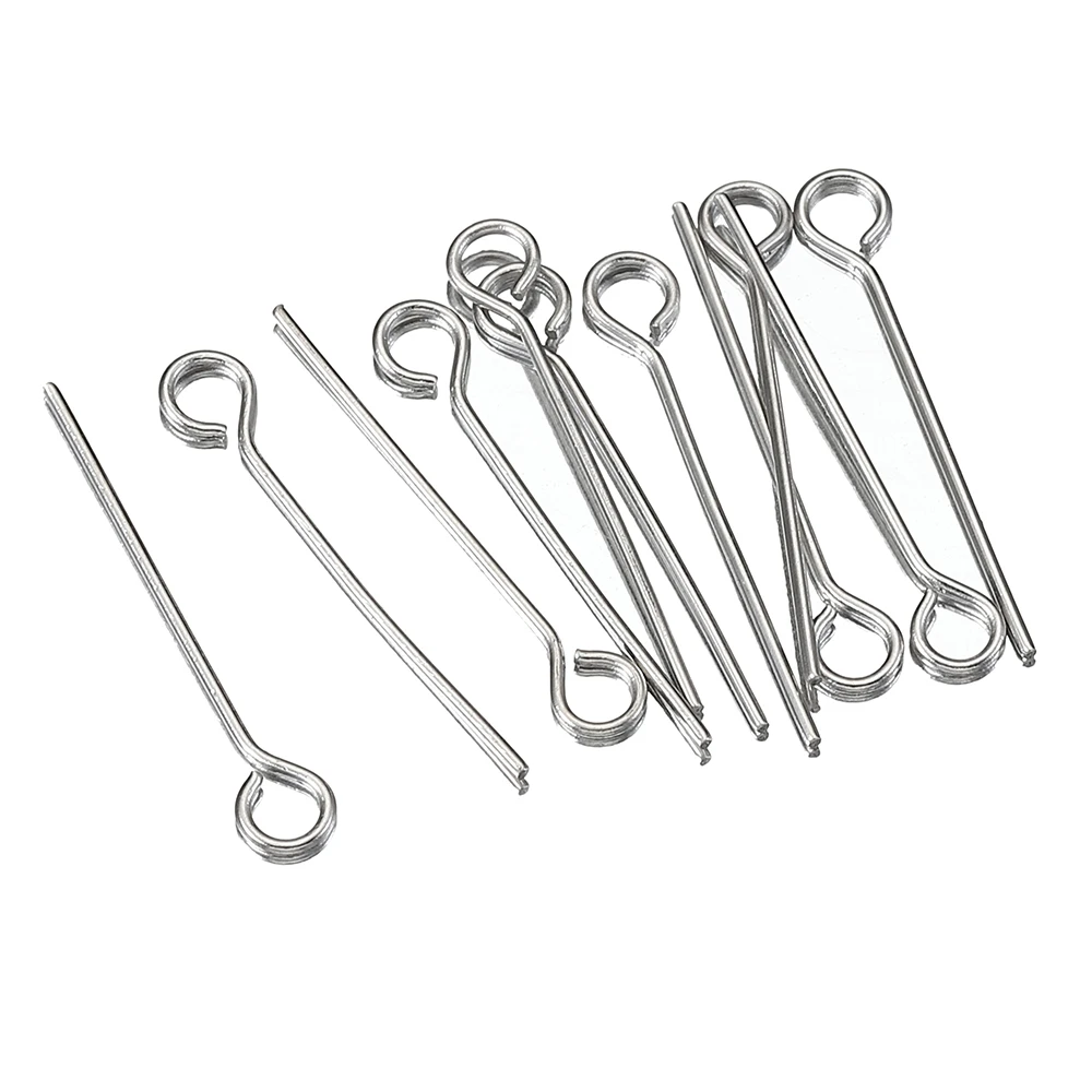 100pcs Stainless Steel Eyes Pins Needles Findings for Beading Bracelet DIY Jewelry Making Earrings Necklace Pendants Findings