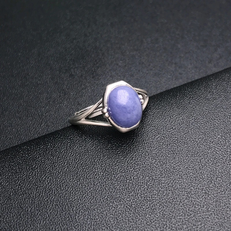 Natural Tanzanite Sterling 925 Silver Ring Genuine Gemstone Oval 7*9mm Classic Wedding Party Fine Jewelry for Women Gifts