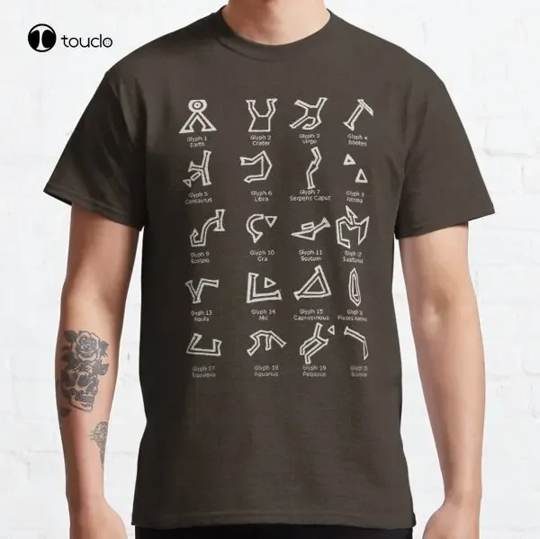Dialing Address Glyph Set 1 Dark Backgrounds Classic T-Shirt Tee Shirt