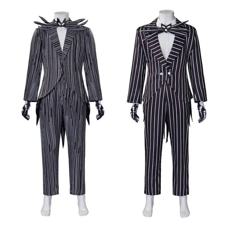 

Halloween Jack Skull Suits Cosplay Costume Skellington Nightmare Man Halloween Carnival Cosplay Jack Outfits