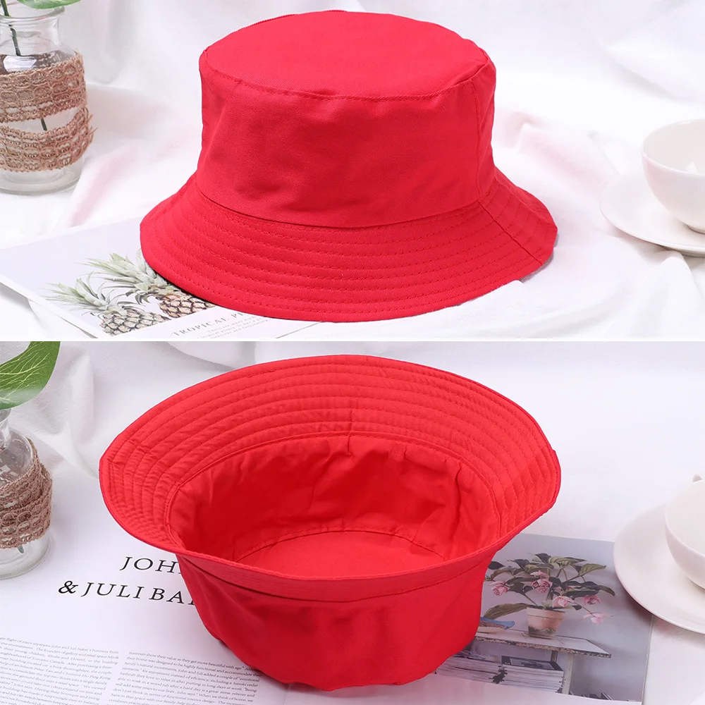 Panama Bucket Hat Candy Color/Hip Hop Maple Leaf Cotton Foldable Summer Fashion Sun Flat Top Fisherman Cap Unisex Outdoor Caps