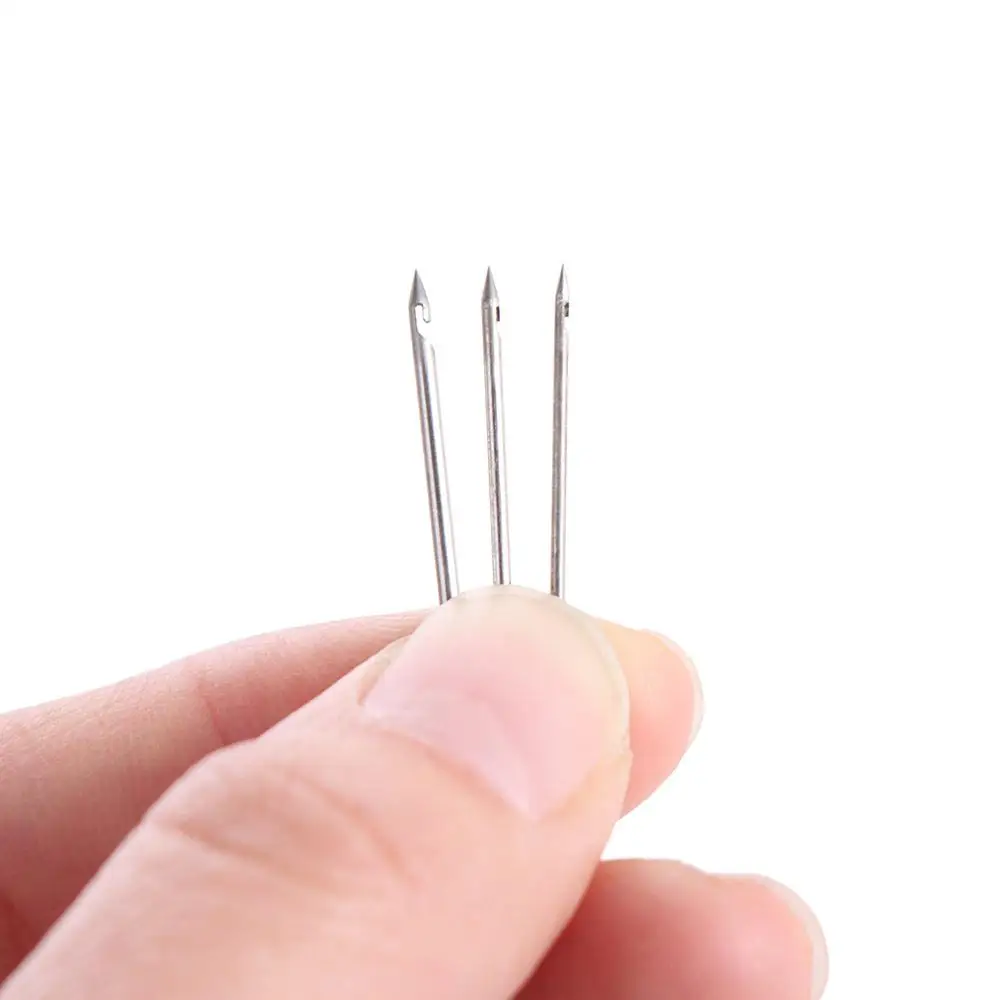 Wooden Handle Embroidery Needles Knitting Hook 3 Needles Crochet Needles Multi Size Cross Stitch Needles Beaded Embroidery view 4