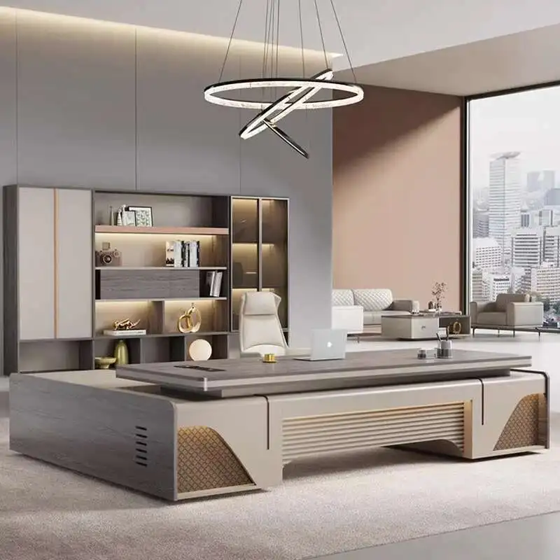 

High End Conference Office Desk Modern Secretary Work Modern Quality Computer Desks Drawers European Floor Escritorio Furniture