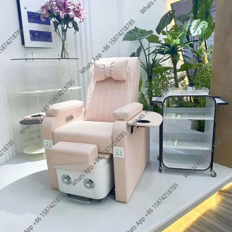 Nail and eyelash sofa, foot bath, pattern sofa embroidered recliner, foot and eyelash electric foot bath,  face wash sofa