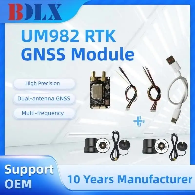 Módulo RTK GPS GNSS UM982 de alta precisión VS posicionamiento de nivel centimétrico F9P para drones Compatible con receptor GPS UM981/UM980