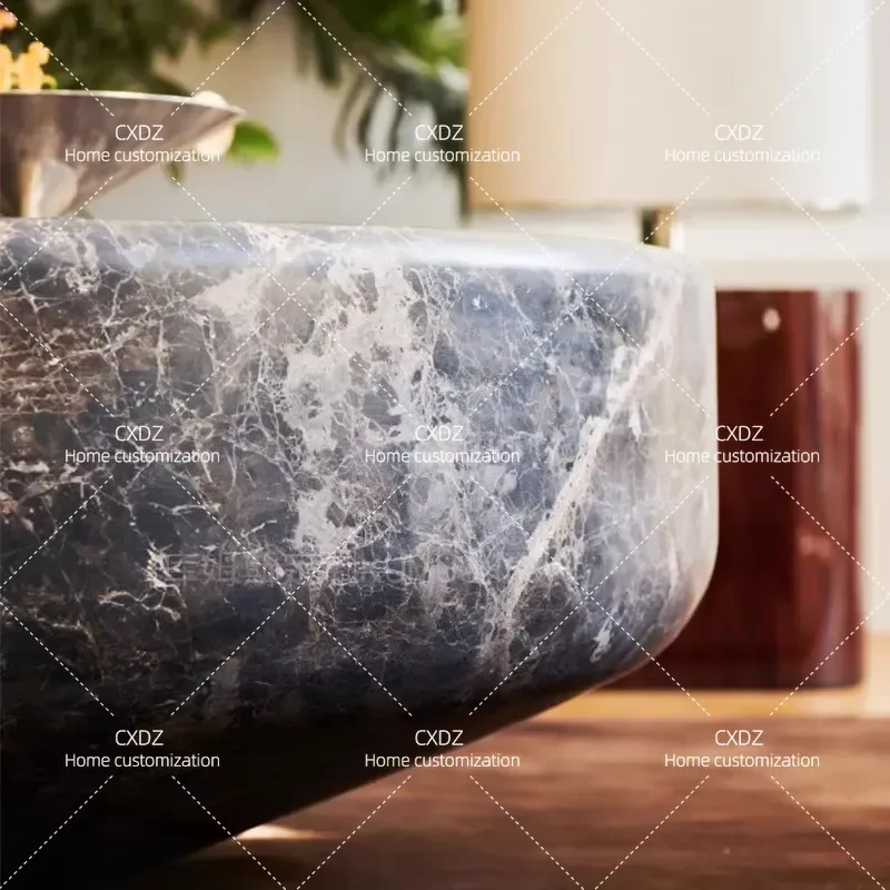 Natural Marble Coffee Table Modern Creative Design Living Room Furniture Round Center Table Luxury Home Decor