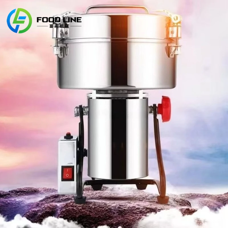 Customized Commercial Stainless Steel Electric Spice Grinder Professional Powder Mill For Coffee Chili Pepper Grain Processing