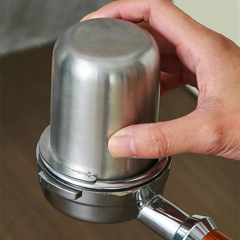 304 Stainless Steel Coffee Dosing Cup 58mm,Thickened Metal Coffee Grounds Cup,Coffee Grounds Receiver for Espresso Machine 58mm