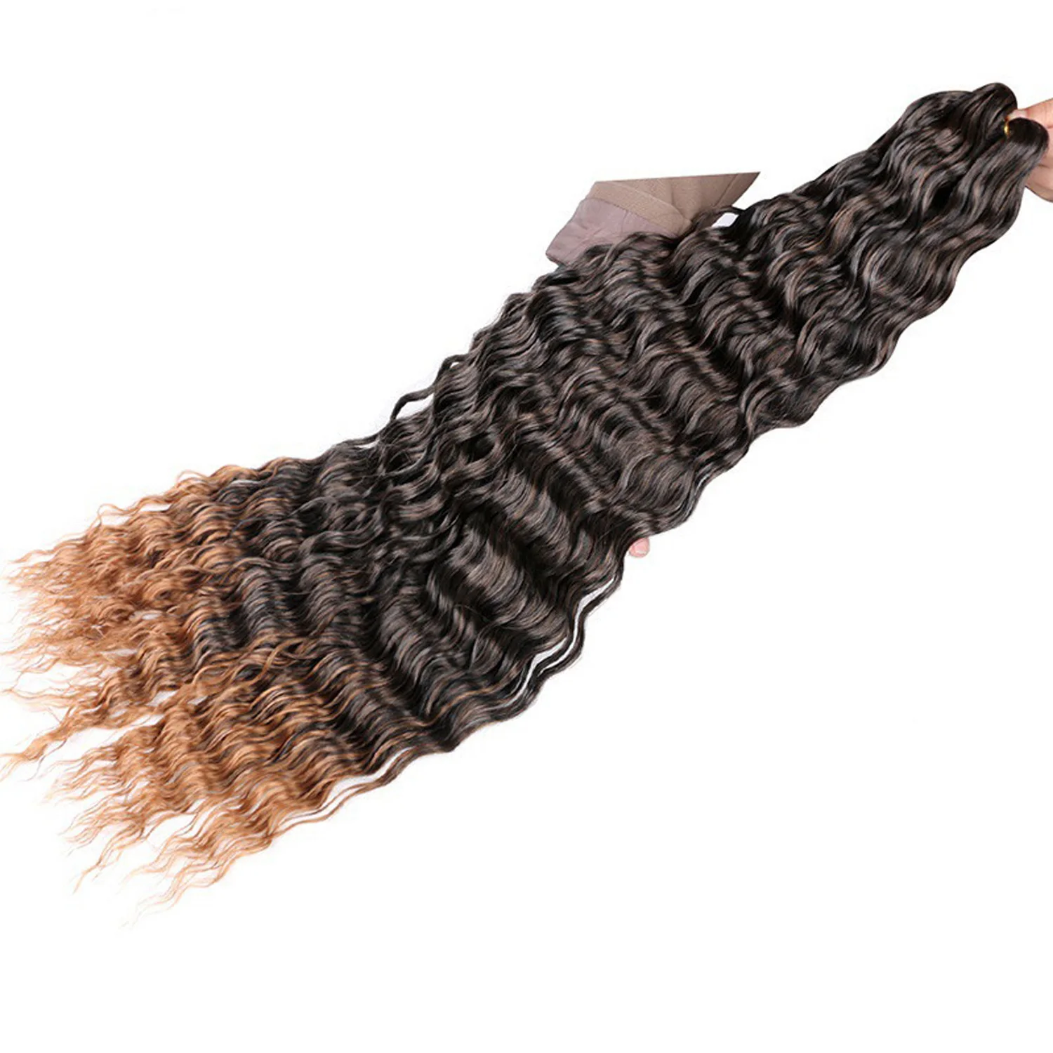 30 นิ้ว Deep Wave Twist ผมสังเคราะห์ Water Wave Twist Crochet ผมหยิกโครเชต์ Braids Braiding Hair Extension สําหรับผู้หญิง