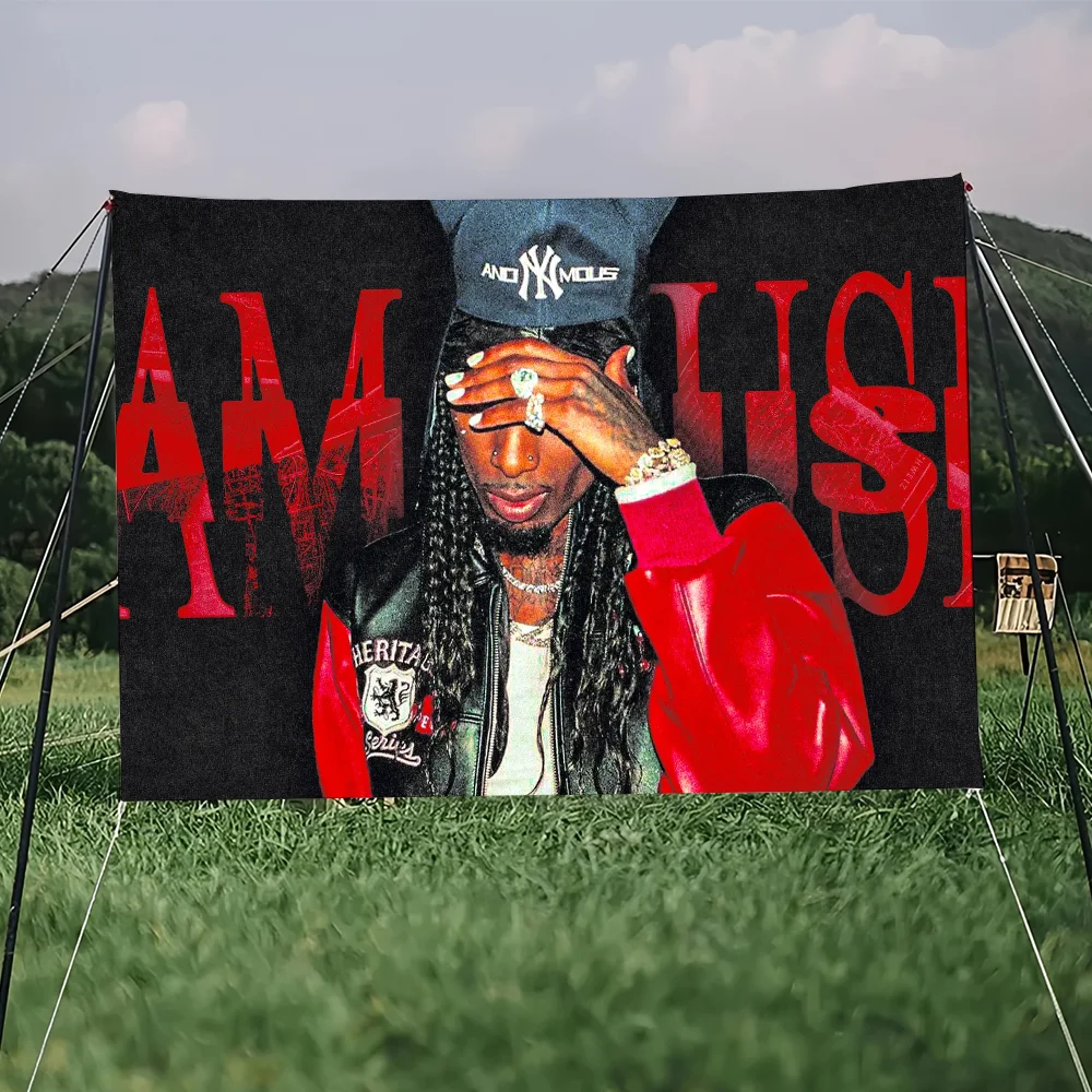 مغني الراب Playboi Carti أنا الموسيقى العلم كلية غرفة نوم غرفة المعيشة المنزل النوم ديكور مضحك نسيج المرآب بار جدار نادي راية