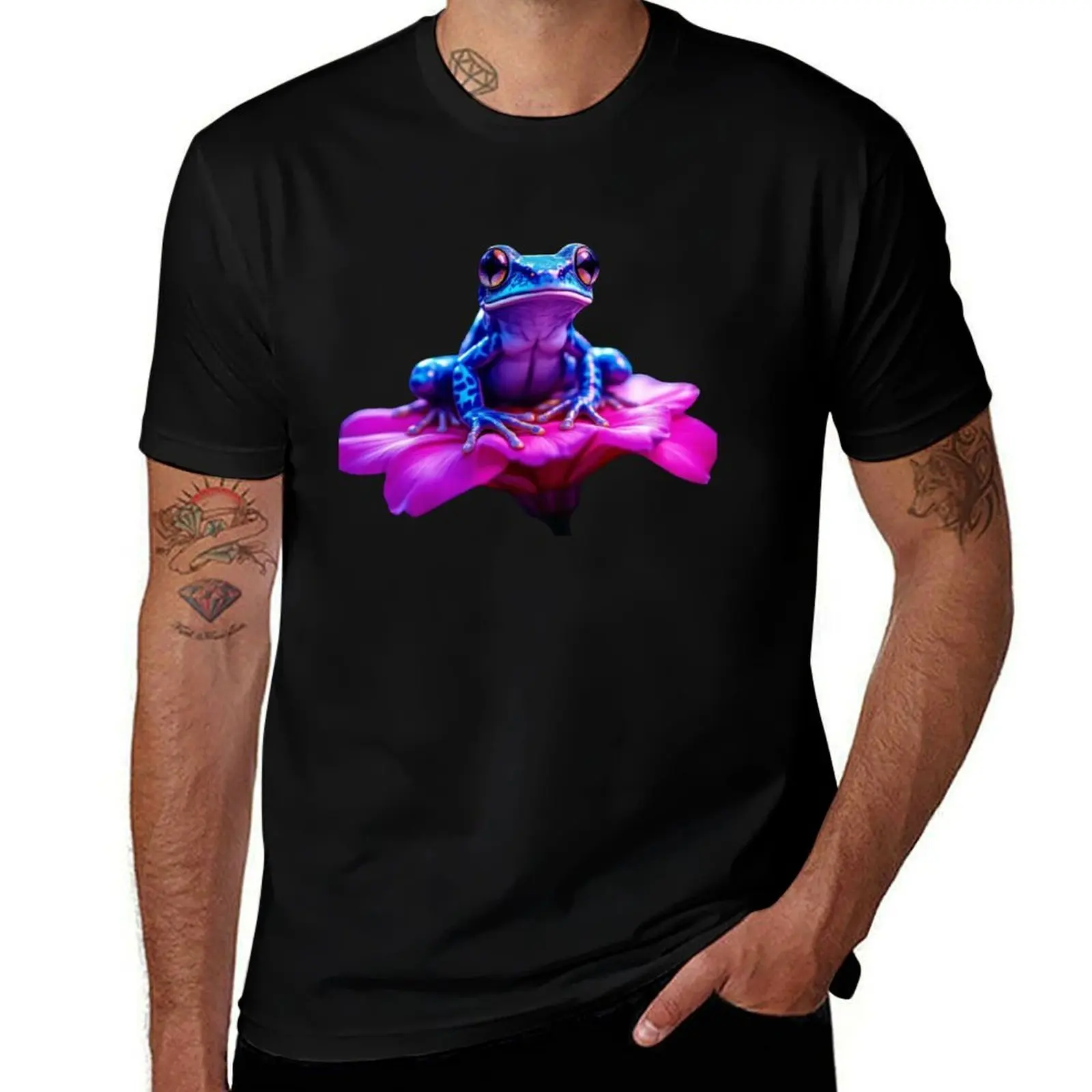

Blue dart frog T-Shirt sports fans heavyweights cute tops clothing for men