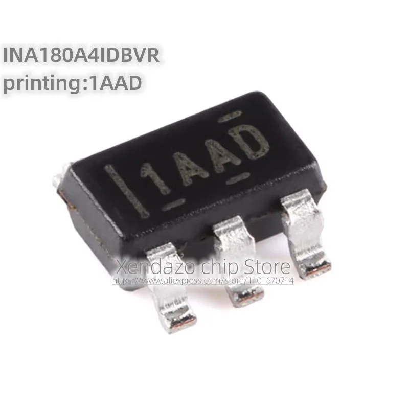 10pcs/lot INA180A4IDBVR printing 1AAD SOT-23-5 package Original genuine Current sensing amplifier chip