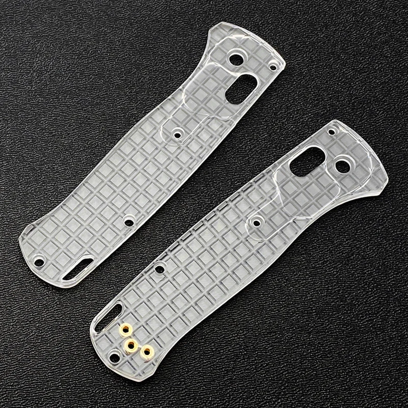 1 Pair Custom Crossfade Acrylic Transparent Scales For Genuine Benchmade Bugout 535 Knife Handle Grip DIY Making Accessory Part