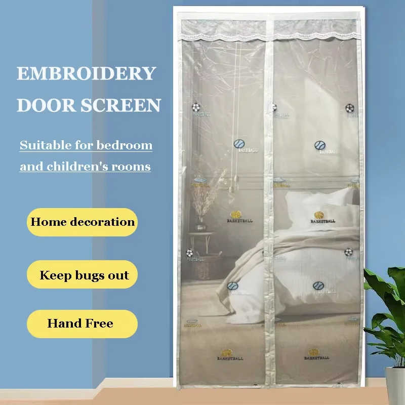 

Anti Bugs Fly Magnetic Door Screen Mosquito Nets For Children's Room Hands free, Silent Close , Easy To Install