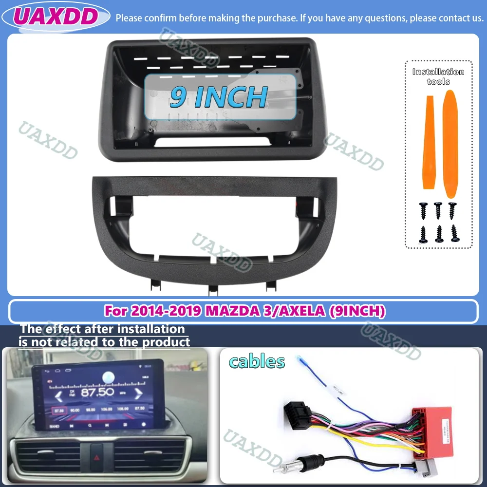 Radio Panel Car Straps FOR Mazda 3 Axela CX-4 2014-2019 Audio Installation Frame Dashboard Panel Kit Large Screen 2 Din 9 Inch