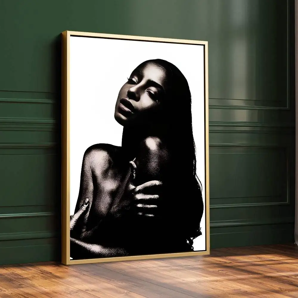 الحديثة العصرية Sade الموسيقى أسود أبيض الموسيقار المشارك ذاتية اللصق الفن ورق مقاوم للماء ملصق مقهى بار غرفة جدار ديكور