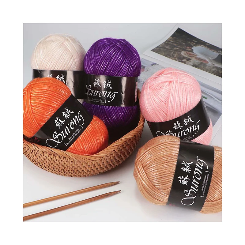 Direct Selling Wear-Resistant And Soft Yarns Polyester for Hand Made Wool hair Crochet hook set Yarn kit Cotton thread Laine Hat