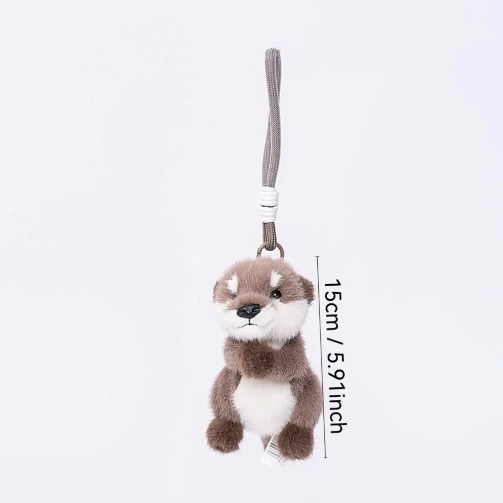 Cute Soft Plush Otter Plush Keychain Animal Shape Stuffed Toy Plushies Key Ring Stuffed Otter Animal Gifts view 6