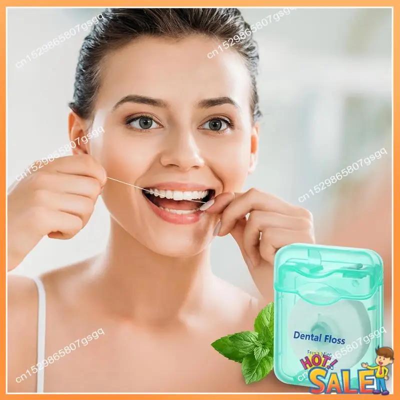 AB68 60 Pack Mini  Floss Bulk 50M Each Travel  Floss Oral Care For Teeth And Protection Green