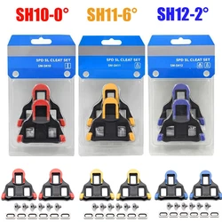 Bicycle Pedal Cleat Set Road Bike SPD-SL SH10 SH11 SH12 Lock Pedal Cleats 6 Degree Fit R8000 R7000 Bike Lock Pedal Bike Parts