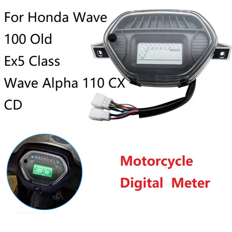 Motorcycle Digital Meter For Honda Wave 100 Old/Ex5 Class/Wave Alpha 110 CX CD Ori Tokyoda