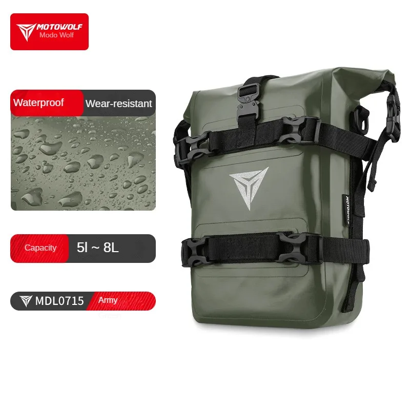 MOTOWOLF Motorcycle Riding Bumper Bag Large Capacity Waterproof Quick-remove Side Hanging Bag Motorcycle Waterproof Side Bag
