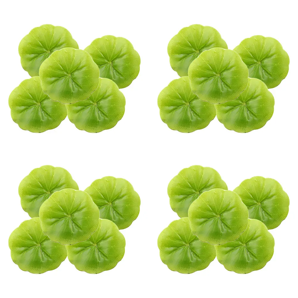 

30pcs 6Cm High Simulate Artificial Lotus Leaf Aquarium Fish Pond Scenery Green Water Decorative Leaf Miniature Landscape