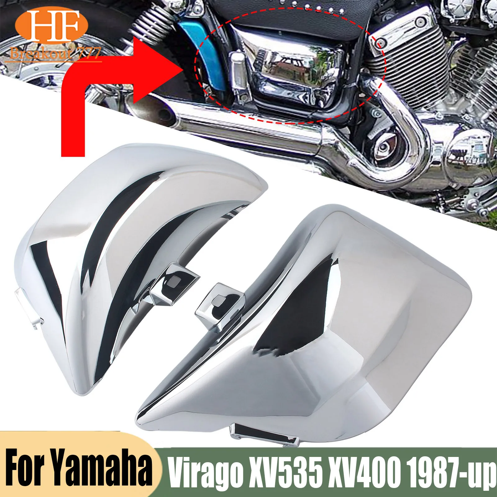 Battery Side Fairing Cover For Yamaha Virago XV535 XV400 1987-up  Motorcycle Modification Accessories
