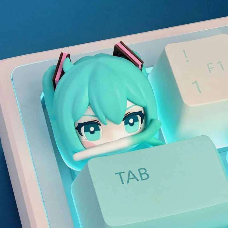 

Hatsune Miku мультфильм смола колпачок 3D стерео персонализированная механическая клавиатура TAB ESC колпачок аниме периферийные устройства