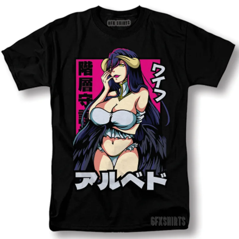 Overlord Albedo Shirt Hentai Anime Senpai Manga Graphic T-Shirt All Size