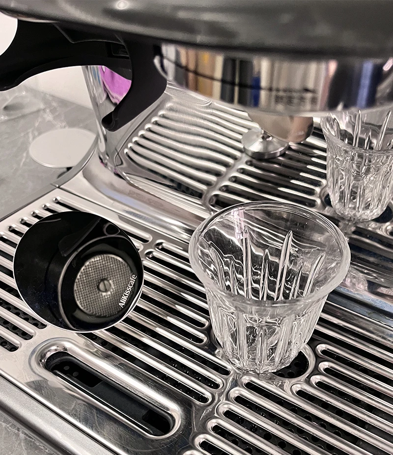 Espresso Shot Spiegel Extraktion Magnetische Einstellbare Boden Siebträger Edelstahl Kaffeemaschine Zubehör Barista Werkzeug – Detail 12