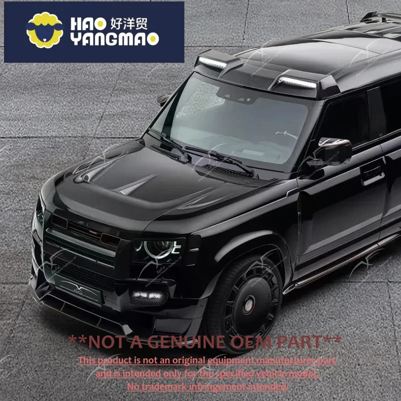 New Car Modification MSY Style Carbon Fiber Engine Hood Bonnets for Defender 110 2015-2016 Body Kit Upgrade Black