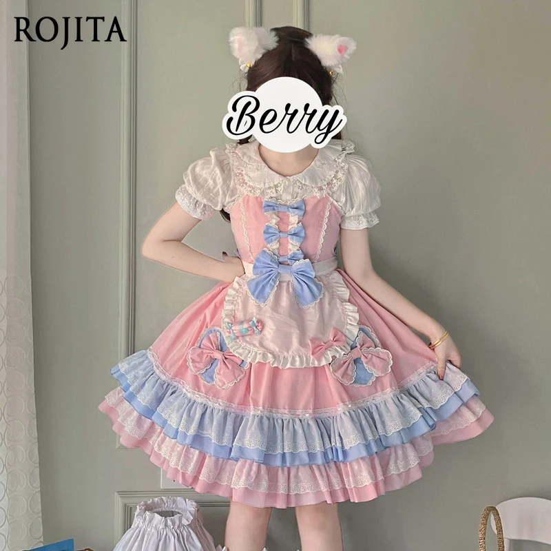 

Original Design Lolita Dress Women 2025 New Cute Strap JSK Dress Women Summer Sleeveless Vest Dress with Apron