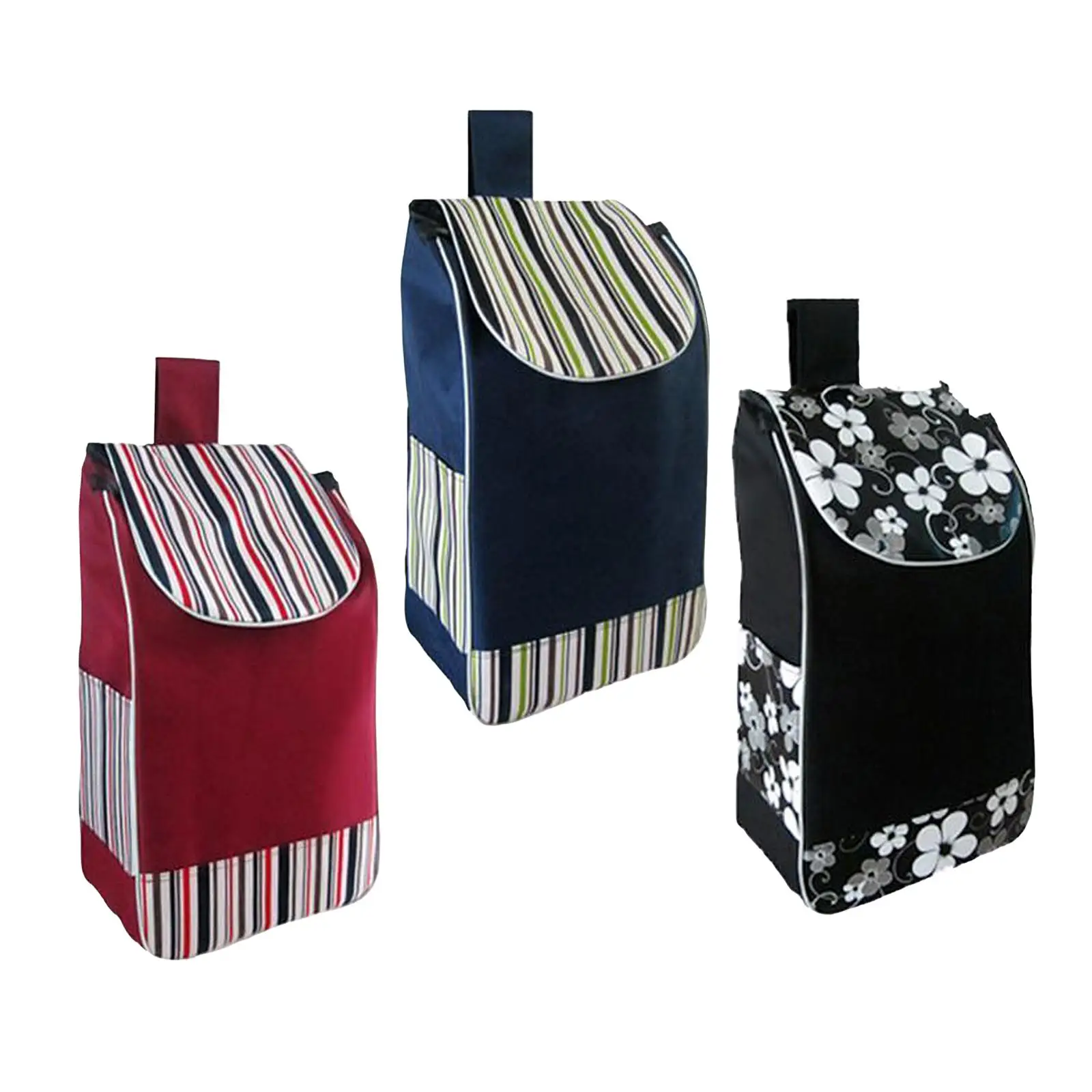 Portable Shopping bag Replacement Bag Backup trolley Reusable Shopping Spare Bag Oxford Cloth Large for Shopping Cart