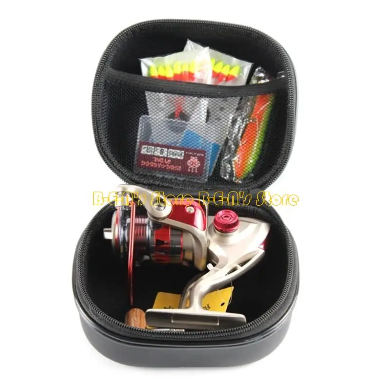 Y1AD Fish Reel Bag Spinning Reel Case PU Material Protective Hard Shell Shockproof Waterproof Cover Fishing Reel Storage Case