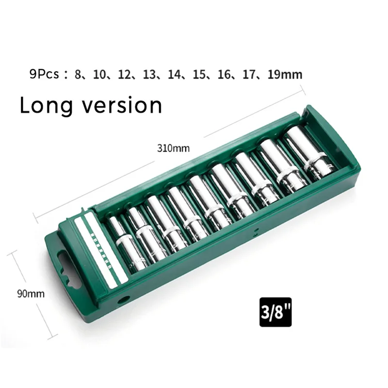 

A77I, 10 шт., внешняя головка 3/8 дюйма, короткая шестигранная головка, комбинированный ключ с храповым механизмом, инструмент