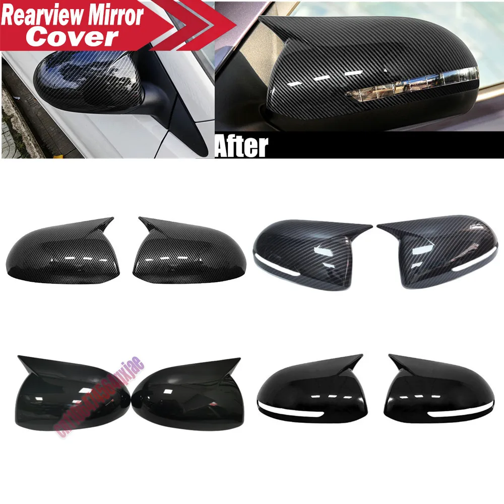 For KIA K2 2011-2016 RIO 3 2011-2017 ABS Car Rearview Side Mirror Cover Wing Cap Exterior Door Trim Adhesive Sticker