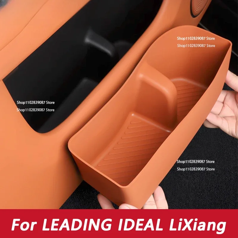 2pcs For Leading Ideal LiXiang 2022 2023 L7 L8 L9 Door Storage Box Silicone Door Slot Mat Storage And Finishing Accessories