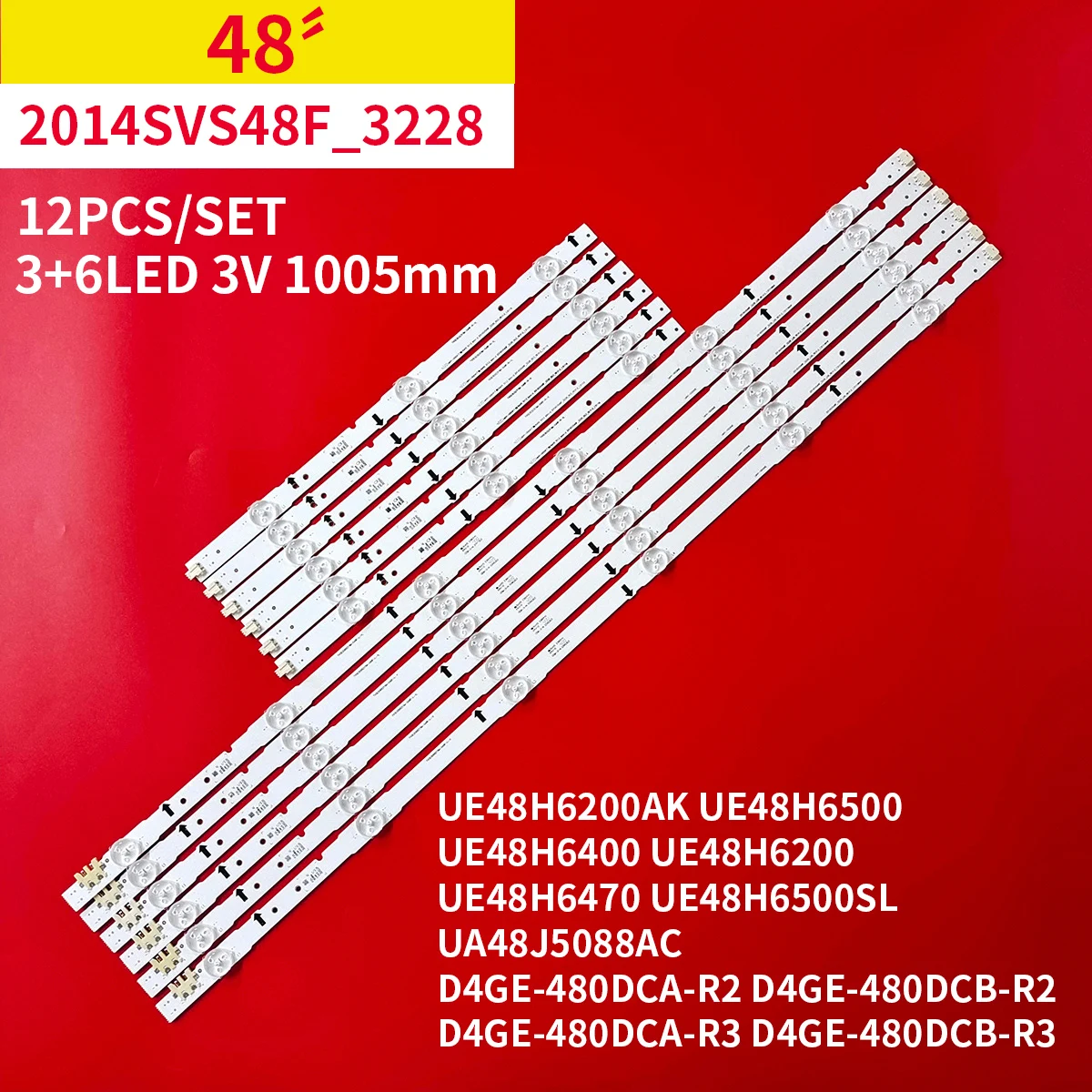 12pcs-set-led-backlight-strips-for-samsung-48-tv-ue48h6200ak-ue48h6500-ue48h6400-ue48h6200-ue48h6470-ue48h6500sl-ua48j5088ac