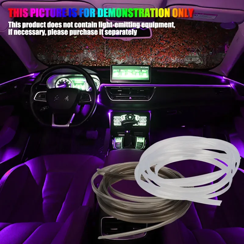 

3M Auto Neon Fiber Optic Wire Extended Strip Light Car Interior Ambient lighting Guide Accessories Atmosphere light