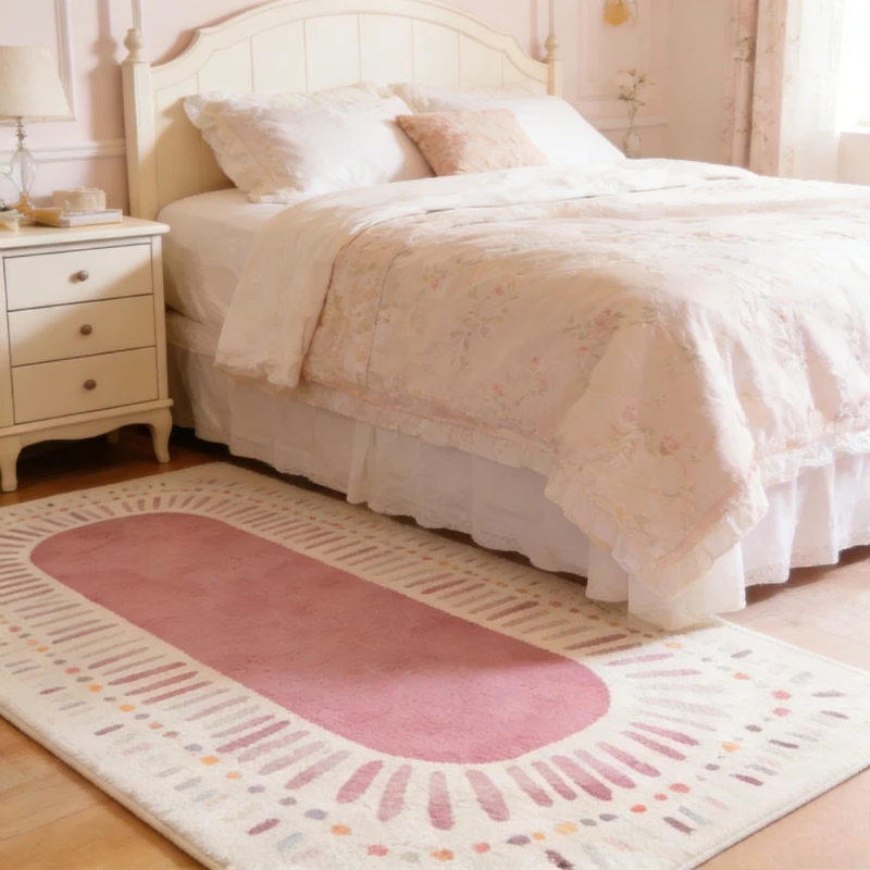 Colorful Art Style Carpets for Living Room Light Luxury Bedroom Decor Carpet Fluffy Soft Bedside Rug Home Thick Plush Floor Mat
