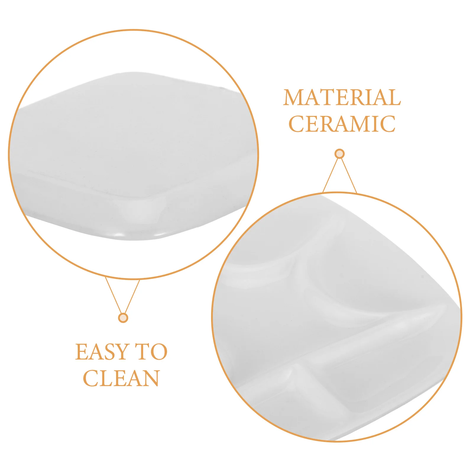 Paleta de cerámica, bandeja mezcladora de porcelana esmaltada de alta calidad para acuarela, pinturas al óleo acrílicas, suministros para artistas, 12 pocillos